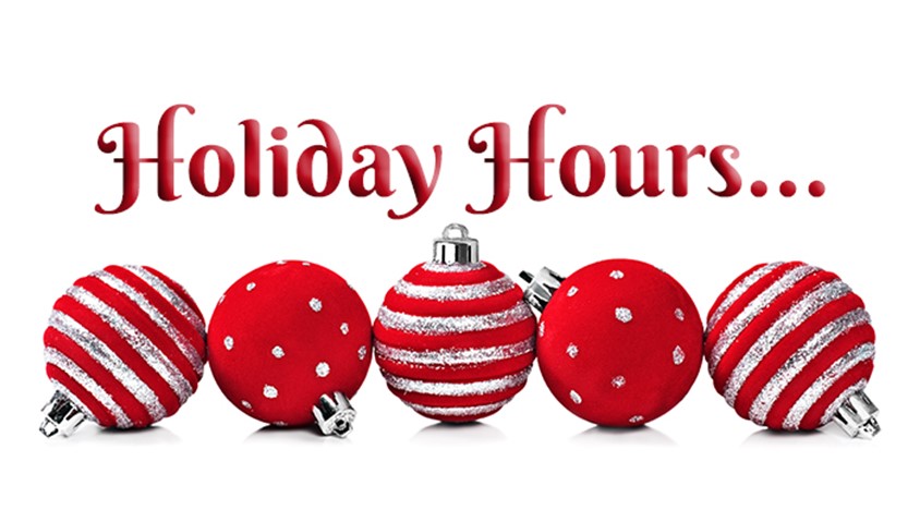 Holiday Hours